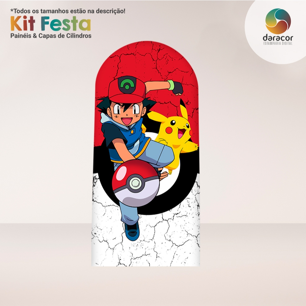 Painel Romano Face Única Pokémon C/Elástico - R04 em Oferta na Shopee