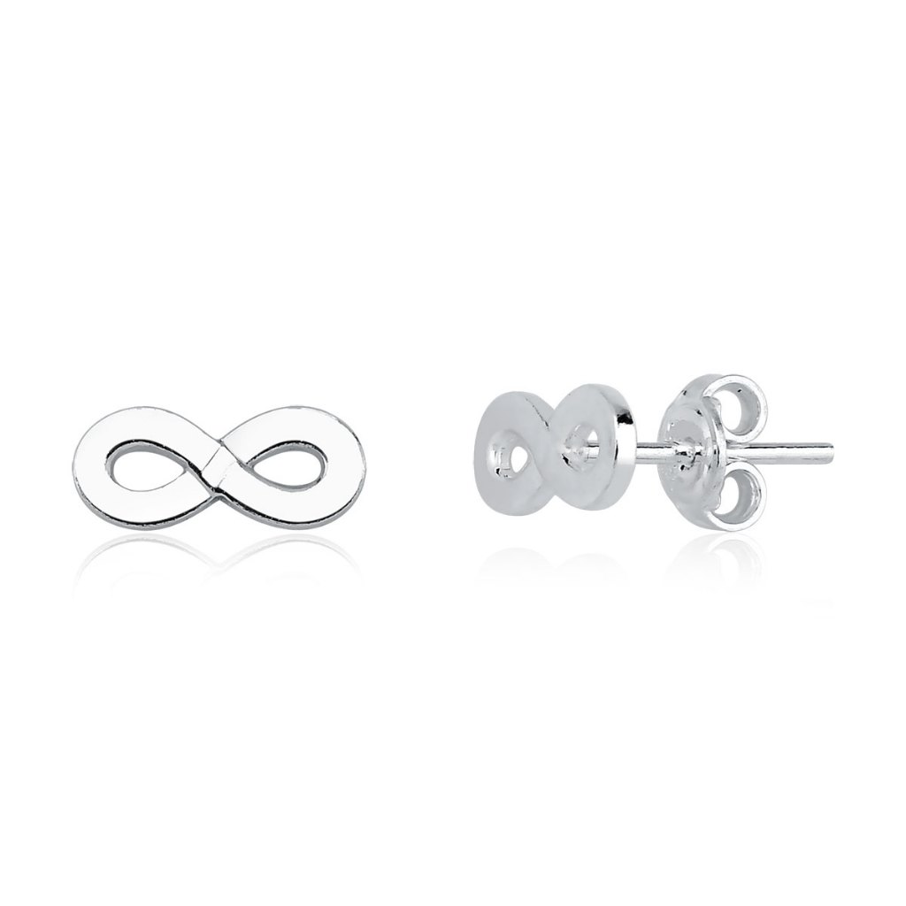 Brinco de Prata 925 Infinito Liso - Fashion Accessories