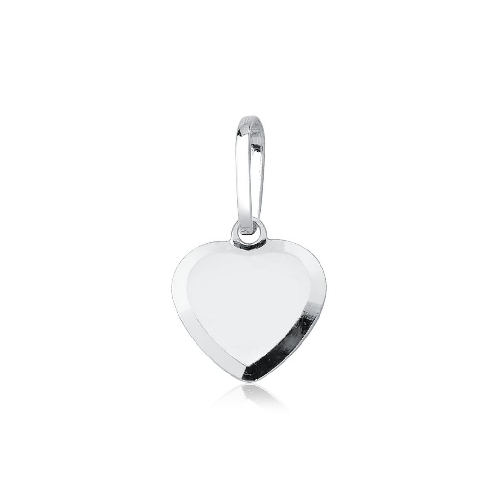 Pingente de Prata 925 Coração Liso - Fashion Accessories