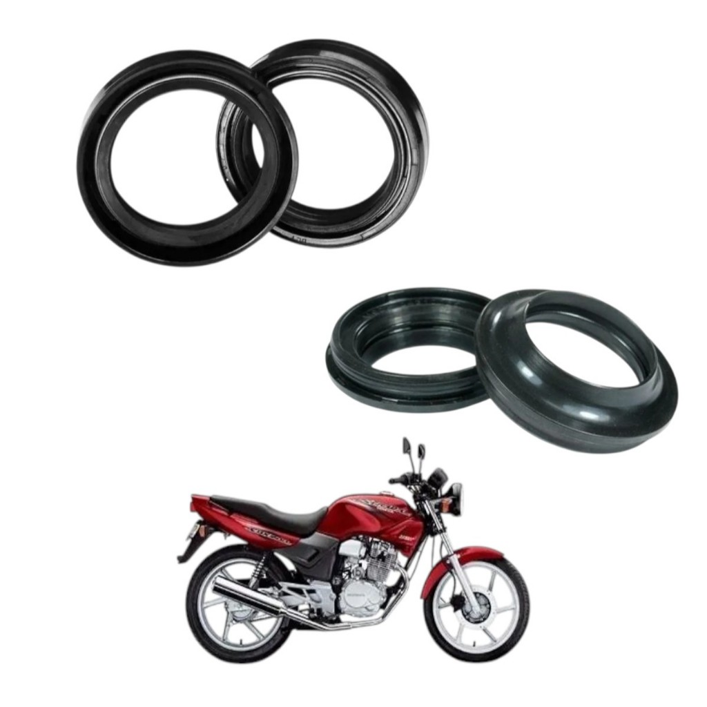 Retentor Bengala + Guarda Pó Xre190 Cbx150 Aero Cbx200 Strad
