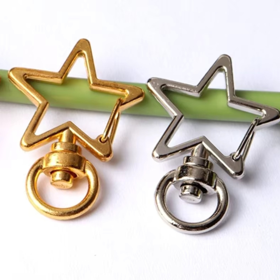 KIT 10 Mosquetão fecho tipo ESTRELA 33mm pecas Para Bolsas de Crochê e Artesanato em Geral PRATA E DOURADA em Oferta na Shopee