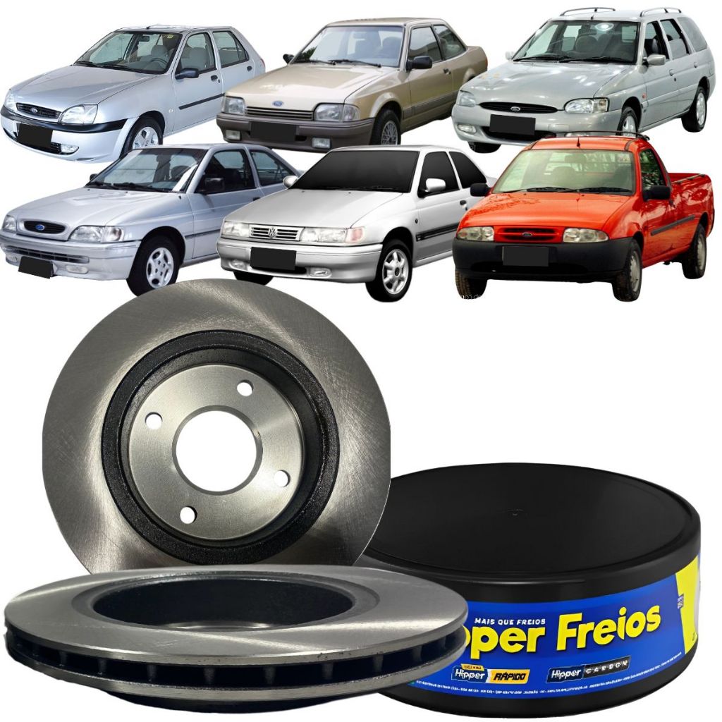 Par Disco Freio Dianteiro Ventilado Courier Escort Sw Fiesta Logus Verona em Oferta na Shopee