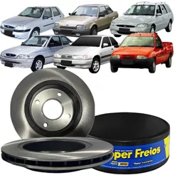 Par Disco Freio Dianteiro Ventilado Courier Escort Sw Fiesta Logus Verona