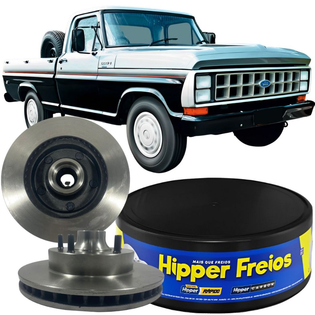 Par Disco Freio Dianteiro Ventilado Ford F1000 1982 A 1996