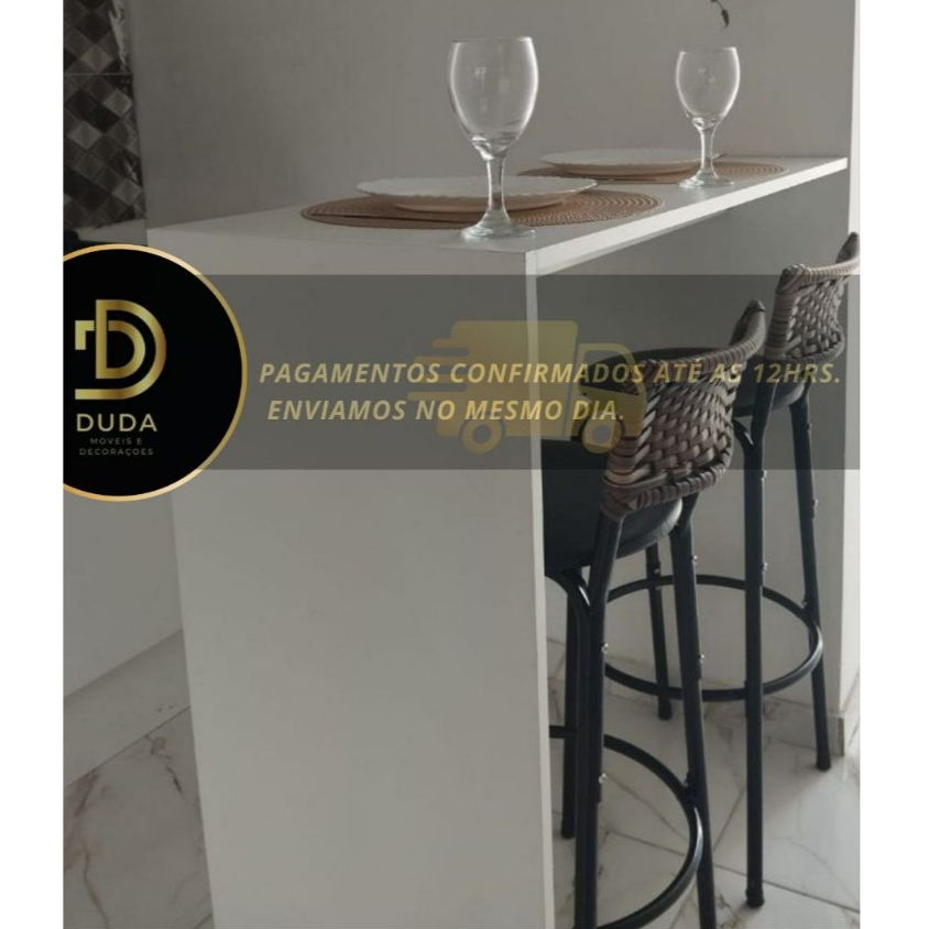 Mesa Bancada de Cozinha em MDF 1m - Design Moderno e Funcional, Alta Qualidade-Estilo Contemporâneo em Oferta na Shopee