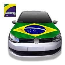 Bandeira Brasil Capo Carro/Motocicleta Banner Elastano Copa Do Mundo Tamanho Universal Nf
