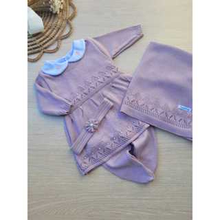 Saída maternidade menina Gabriela rosê 5 peças completa em Oferta na Shopee