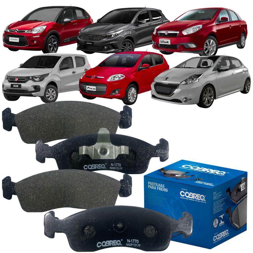 Jogo Pastilha Freio Cobreq Fiat Mobi Like On 1.0 2018 2021 - Spare Parts and Accessories for Vehicles