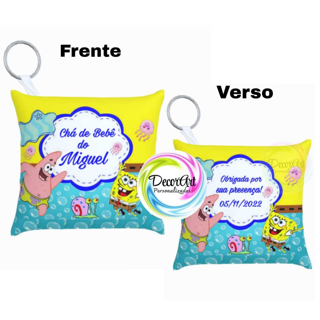 20 Almochaveiros Bob Esponja Lembrancinhas Bob Sponja para aniversário lembrancinhas personalizadas siri