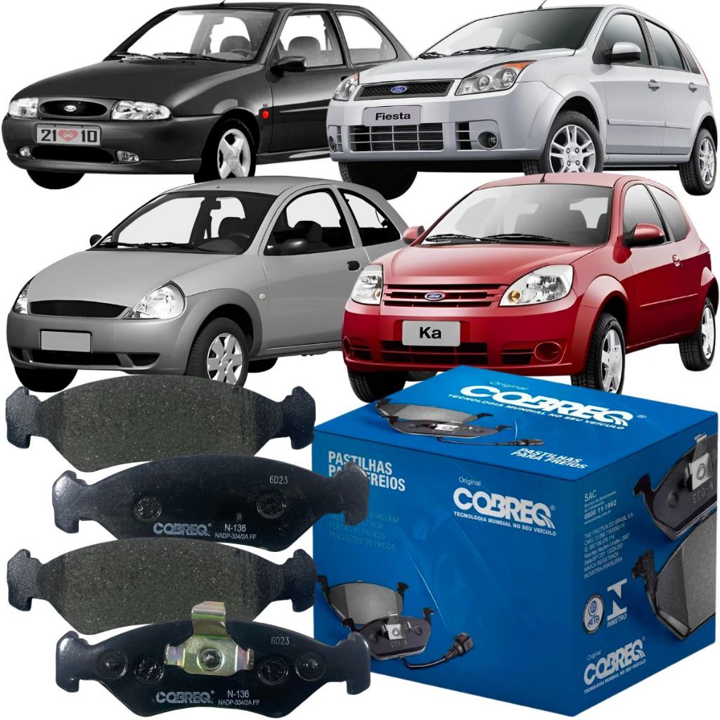 Jogo Pastilha Freio Dianteiro Cobreq Ford Fiesta Hatch Ka em Oferta na Shopee