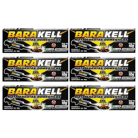 Kit 06 unidades Barakell Anti Barata - Gel para Baratas Kelldrin em Oferta na Shopee