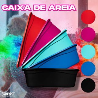 Caixa Para Areia De Gato Gigante Bandeja Areia Gato Casinha Sanitário Gatos em Oferta na Shopee