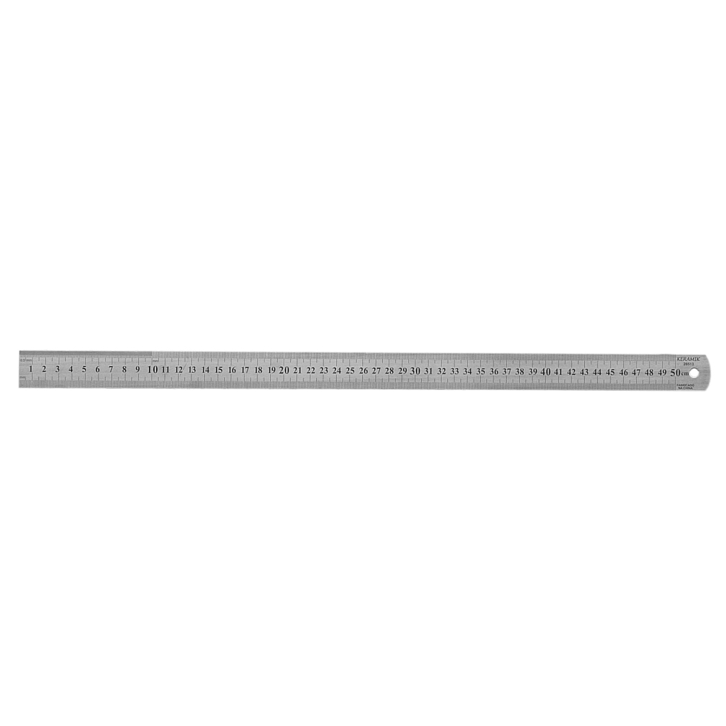 Régua Aço Inox 50Cm  Keramik Scrapbook Patchwork