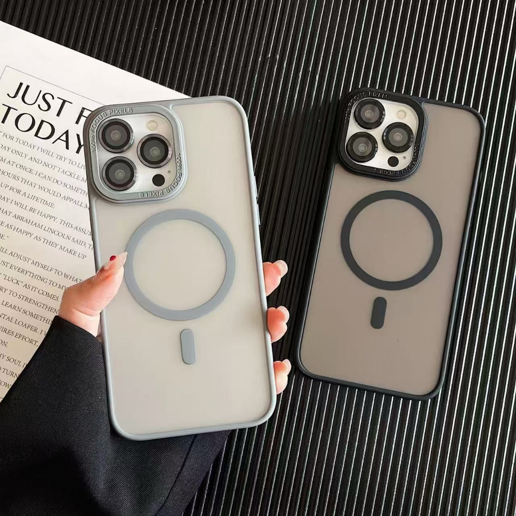 Capinha para iPhone 11 12 13 14 15 pro Max com proteção para câmera e compatível com carregamento sem fio em Oferta na Shopee