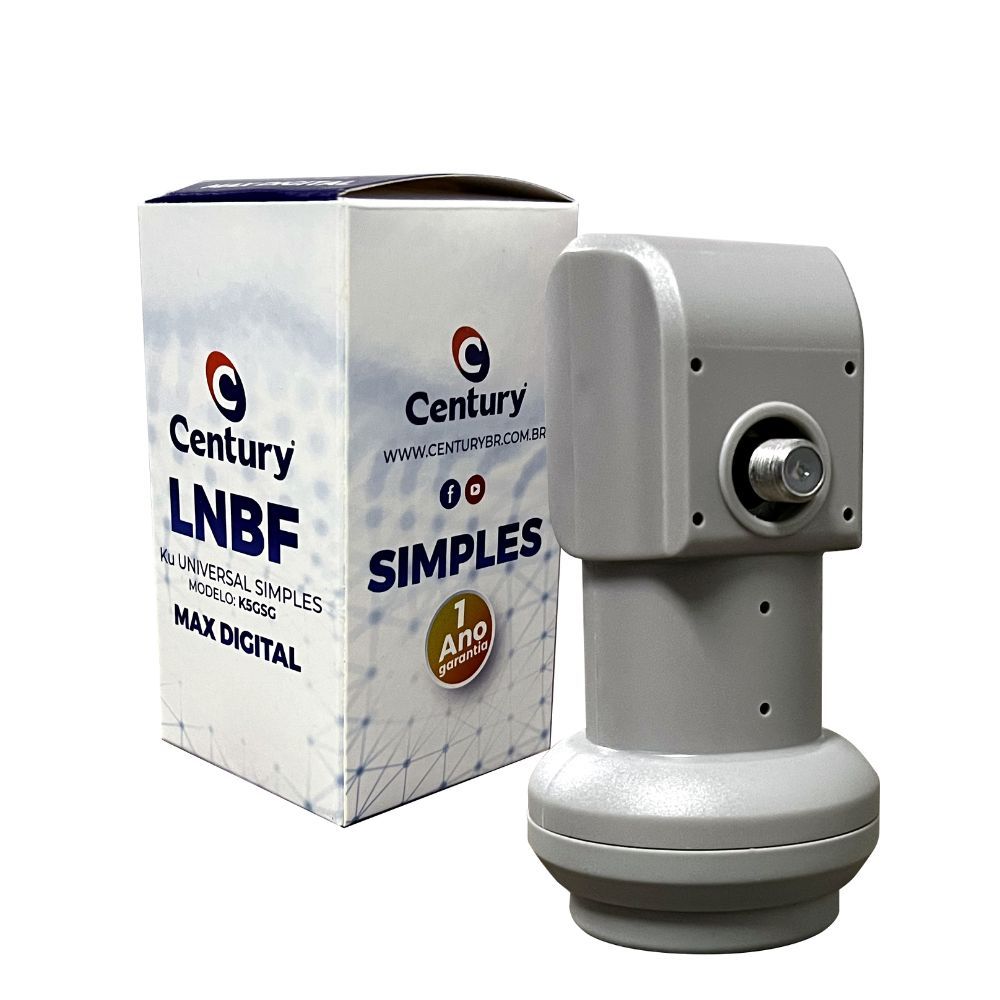 LNBF KU Simples Universal Para Antena de chapa ku c/1 saída Century