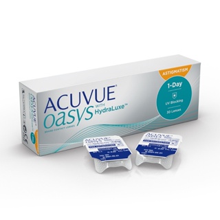 Lentes de contato Acuvue Oasys 1-Day com Hydraluxe para astigmatismo/torica em Oferta na Shopee