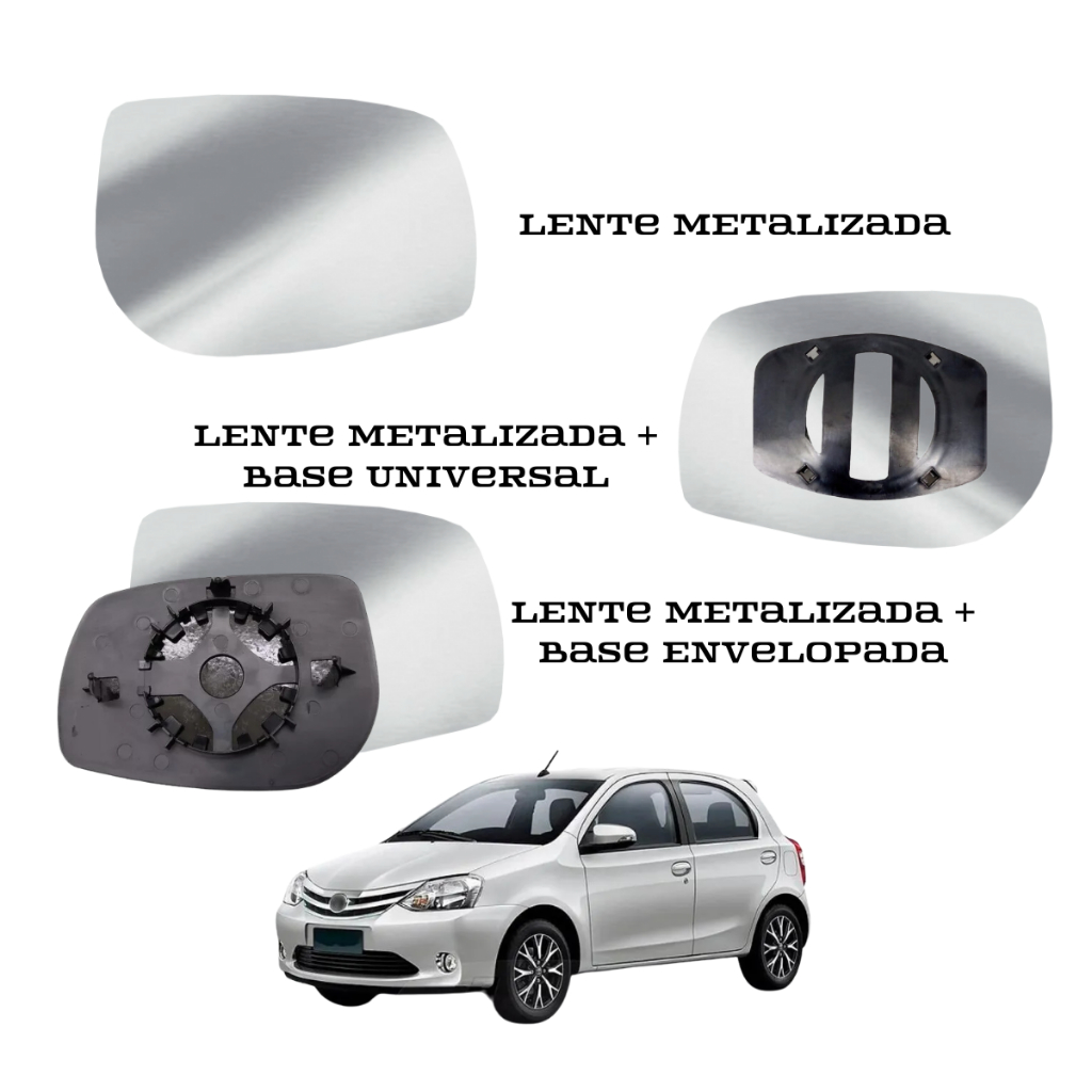 Lente Espelho Retrovisor ETIOS 2012 a 2015 em Oferta na Shopee