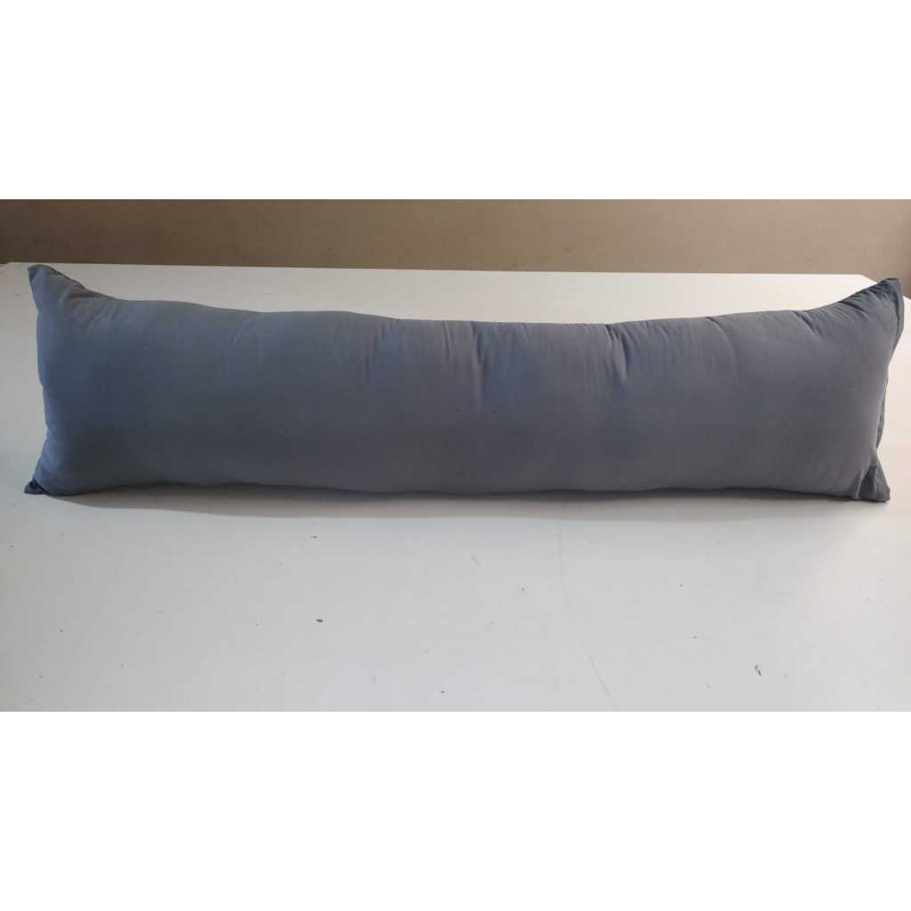 TRAVESSEIRO DE CORPO 1,40 X 0,40 COM REFIL+ CAPA /DUAS PEÇAS COR CINZA ( XUXÃO )