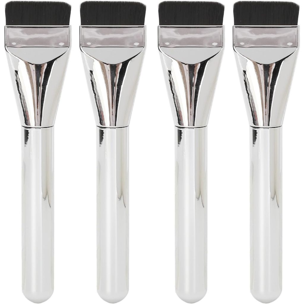 Kit com 2 Pinceis De Base Ultra-Fino, Pincéis De Contorno Facial Alargados Ferramenta De Maquiagem Profissional