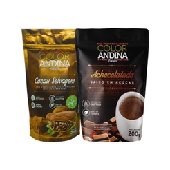 Achocolatados Color Andina sem adição de açúcar 100% cacau puro 200g