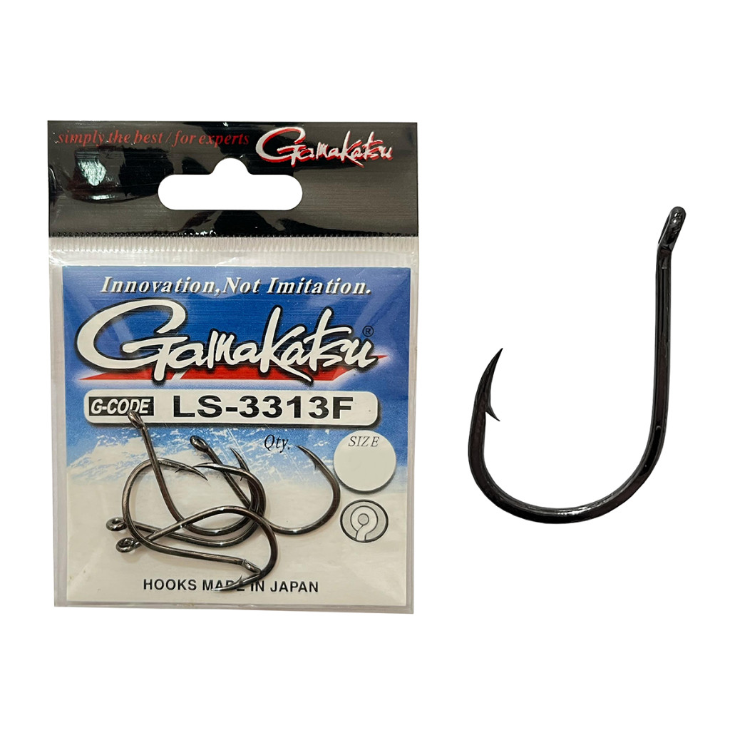 Anzol Para Pesca Gamakatsu LS-3313F Black e Gold Com Fisga