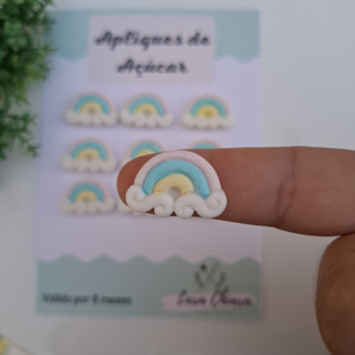 Apliques de açúcar / confeitos de açúcar - Arco Iris em Oferta na Shopee