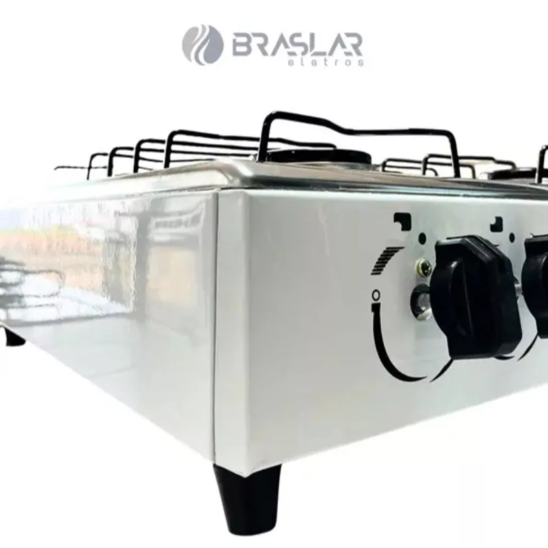 Fogão Portátil De Mesa 4 Bocas Asiático Jr Braslar À Gás bivolt · foto 2