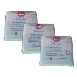 Absorvente Mili Mulher DUO mesntruação + escapes de urina com 8 unidades Kit 3 unidades