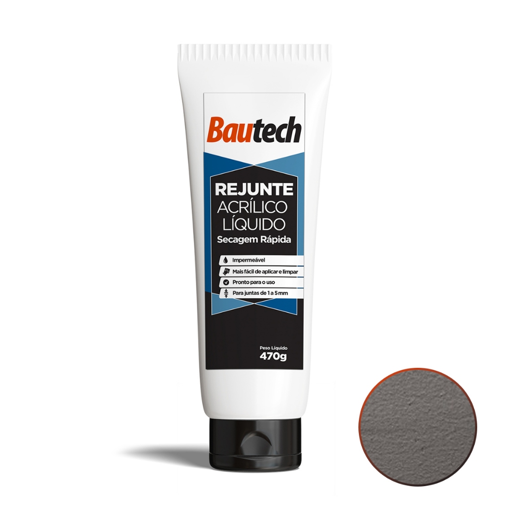 BAUTECH REJUNTE ACRILICO LIQUIDO 470G - Grafite em Oferta na Shopee
