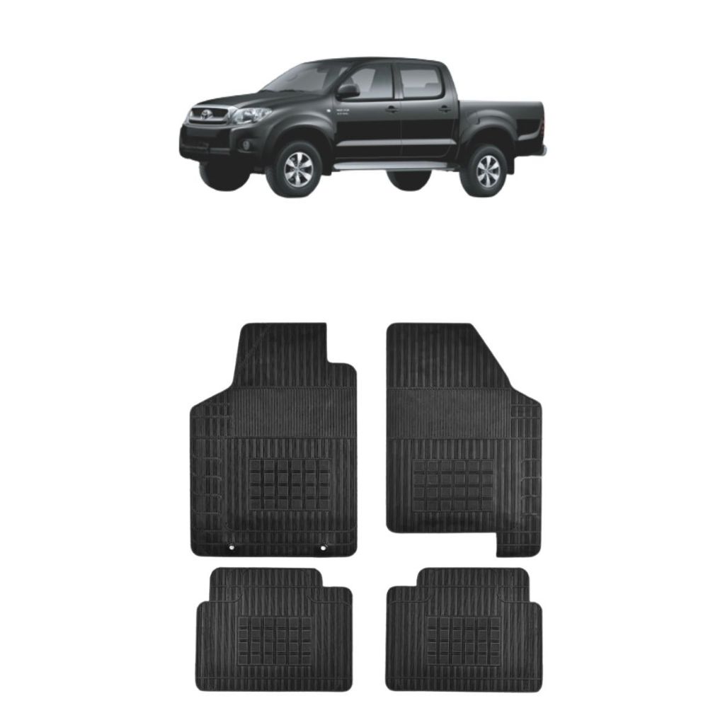JOGO TAPETE DE BORRACHA HILUX 2010 a 2015 - Car Floor 4 peças em Oferta na Shopee