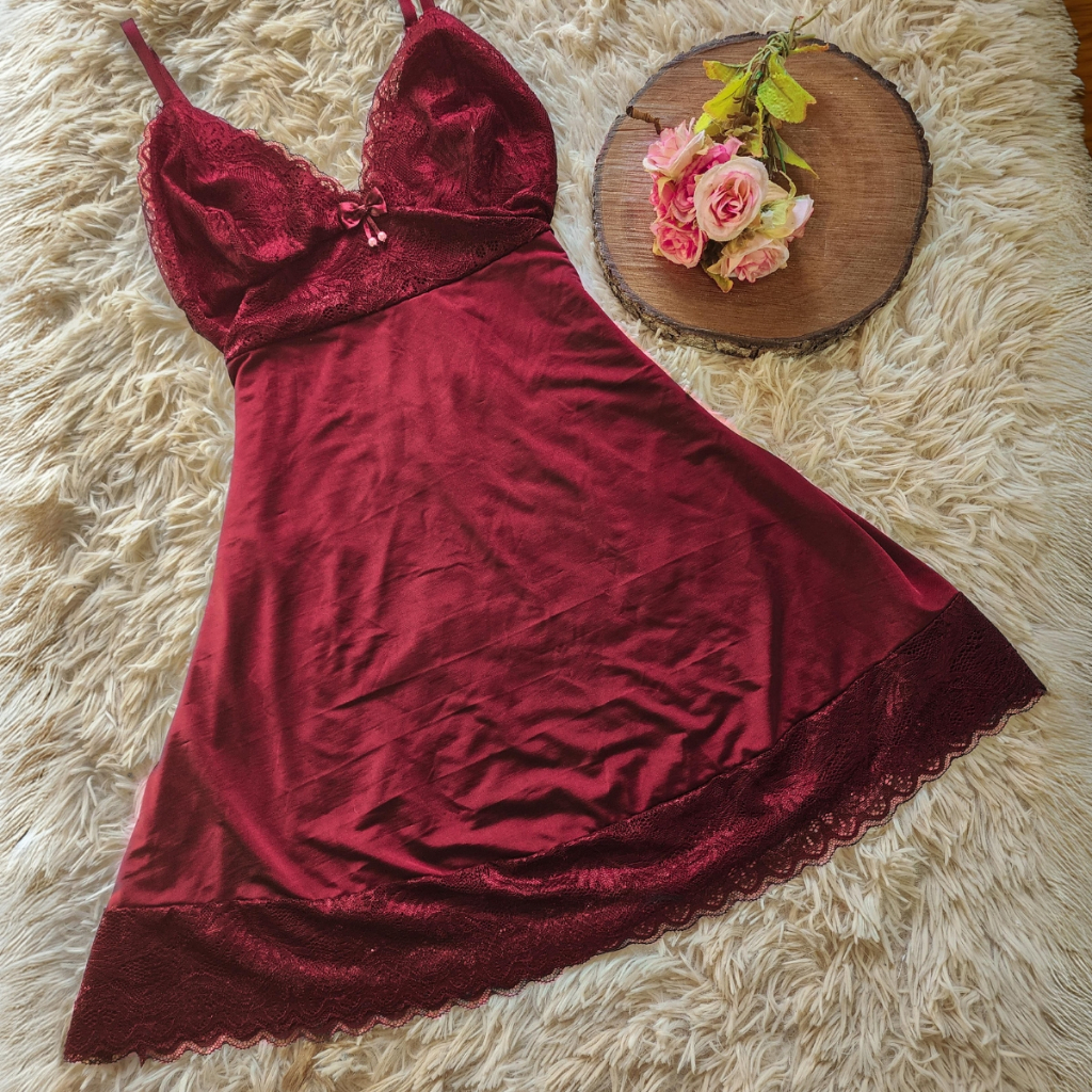 Camisola Sem Bojo Lingerie Roupa Para Dormir Pijama Langerie em Oferta na Shopee
