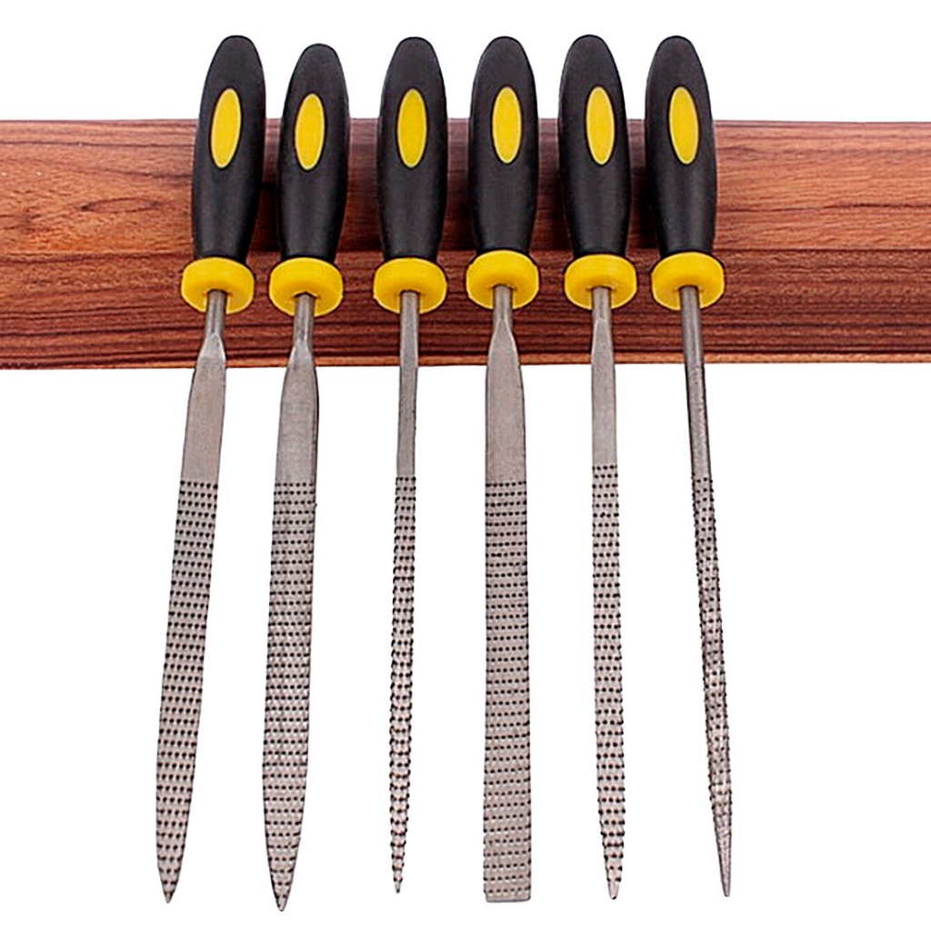 Kit De Lima Grosa Ponta Reta 140mm - 6 Pçs