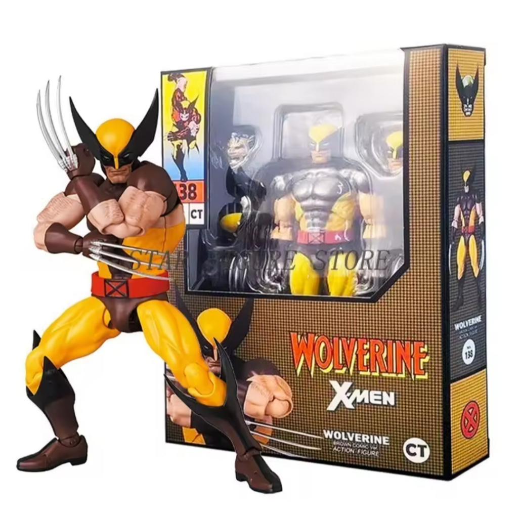 Wolverine Action Figure X Men Boneco Marvel CT Toys Uniforme Marrom Deadpool Figura de Ação