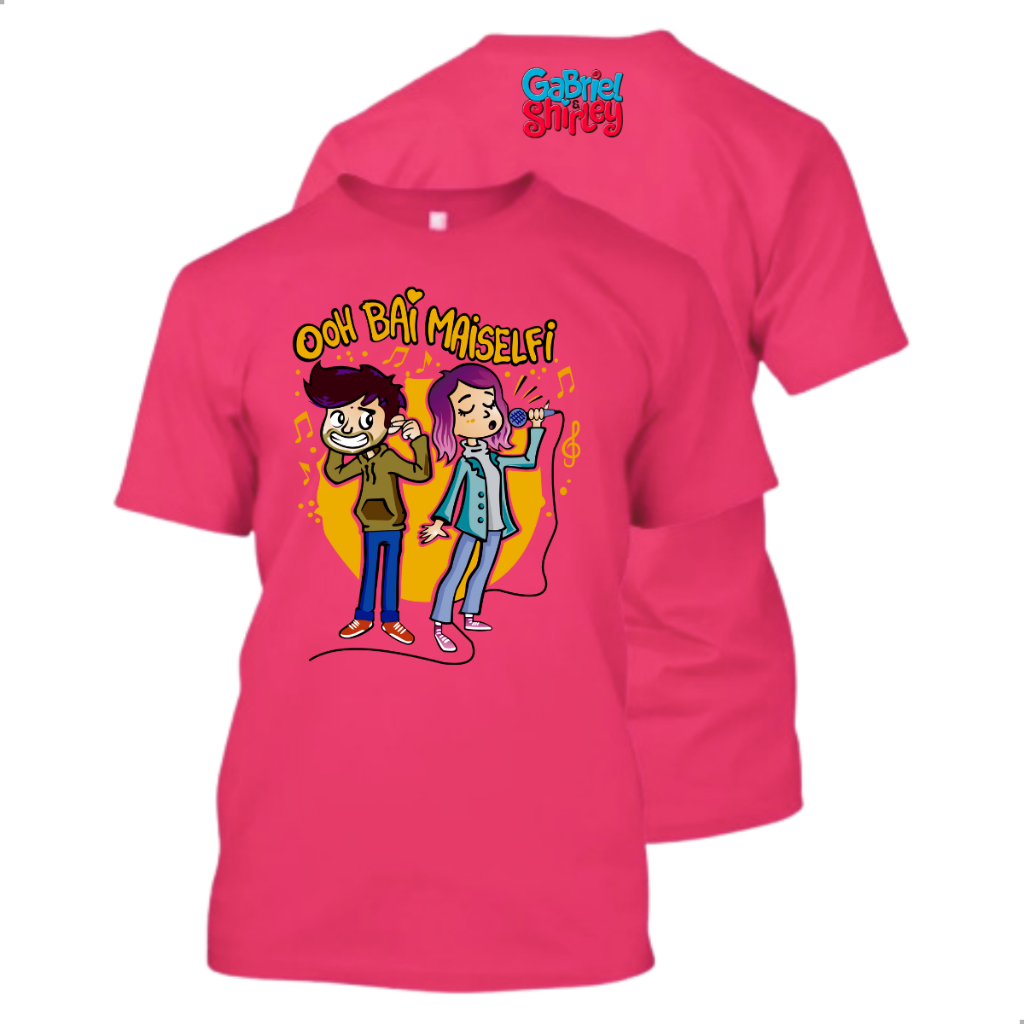 Camiseta Gabriel E Shirley Infantil Show Festa World Pink Juvenil Game Jogo Show Youtuber Youtube Presente Festa Criança