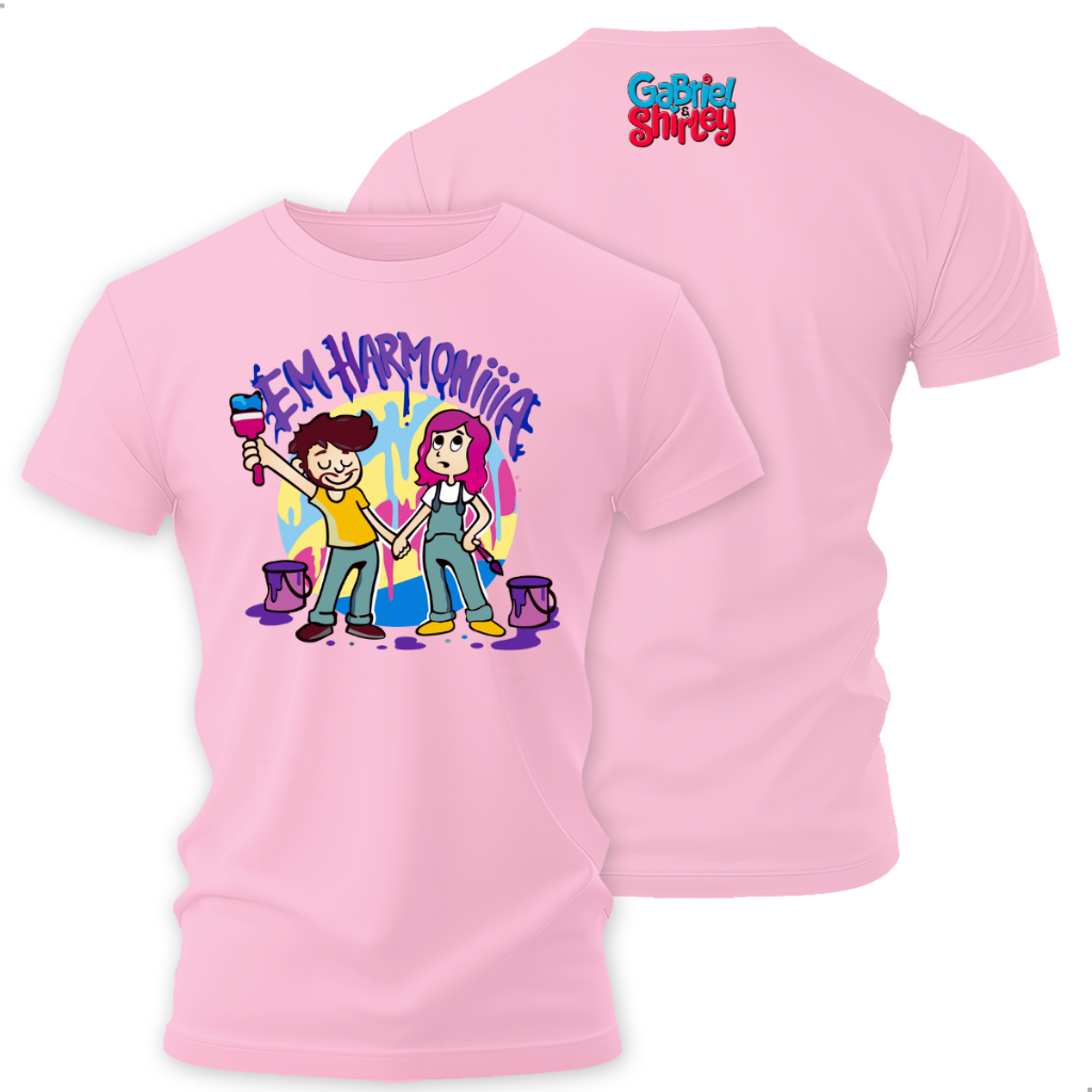 Camiseta Gabriel E Shirley Infantil Show Festa Jogos Youtube Harmonia Youtube Juvenil Presente Youtuber Criança