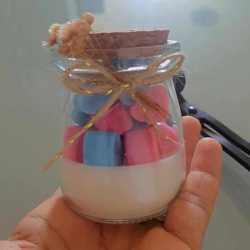 Kit 5 Velas Aromáticas Personalizadas Lembrancinhas para Aniversário/ Chá de Bebê/ Chá Revelação/ Saída da Maternidade