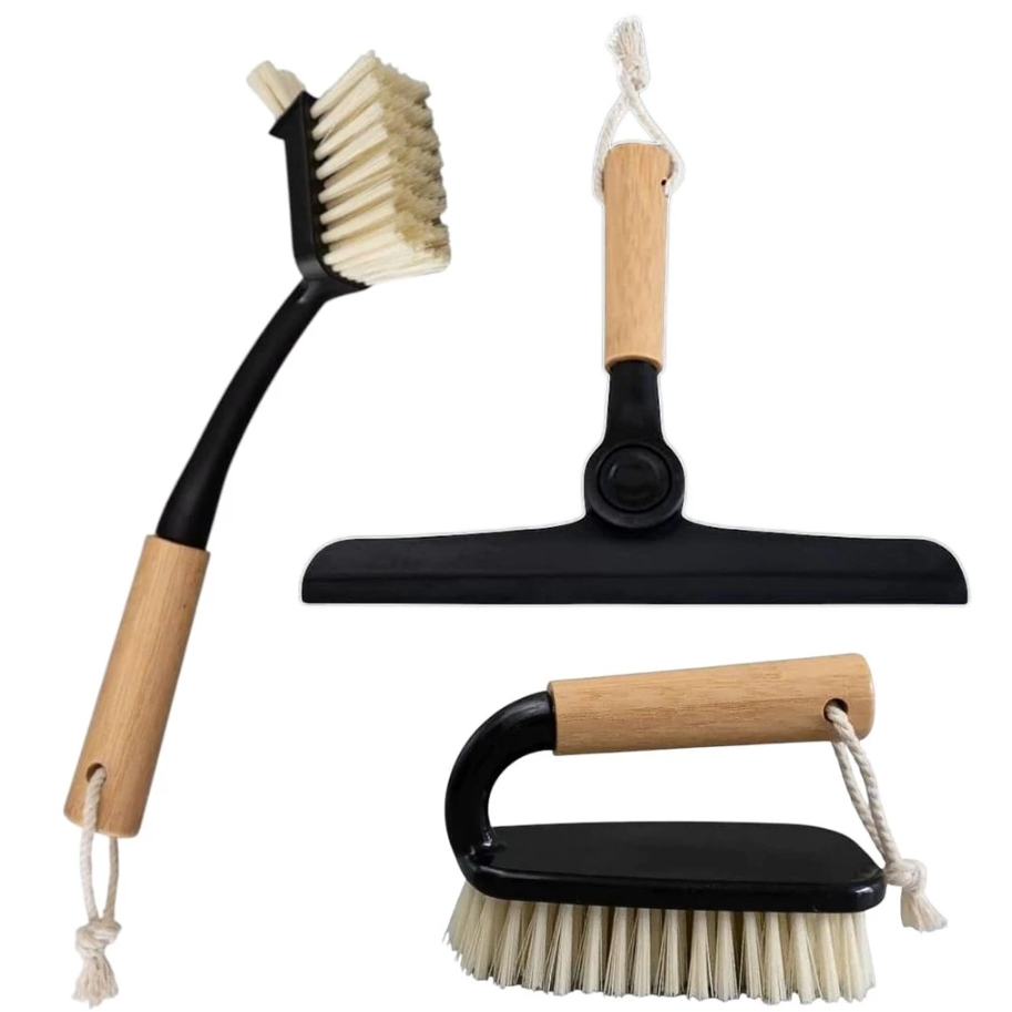 Rodinho de pia dobrável, Escova multiuso e Escova duo - Kit Luxo 3 peças Oikos lavanderia