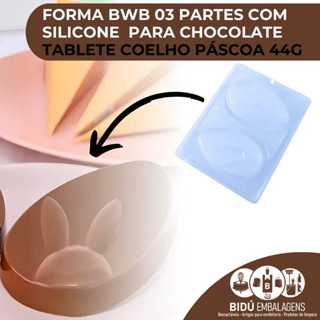 Forma BWB com Silicone (3 partes)  Para Chocolate - 10603 Tablete Coelho Páscoa em Oferta na Shopee