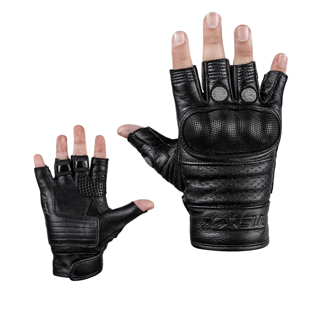 Luva Moto Texx Liberty Meio Dedo Couro Protetor Motociclista em Oferta na Shopee