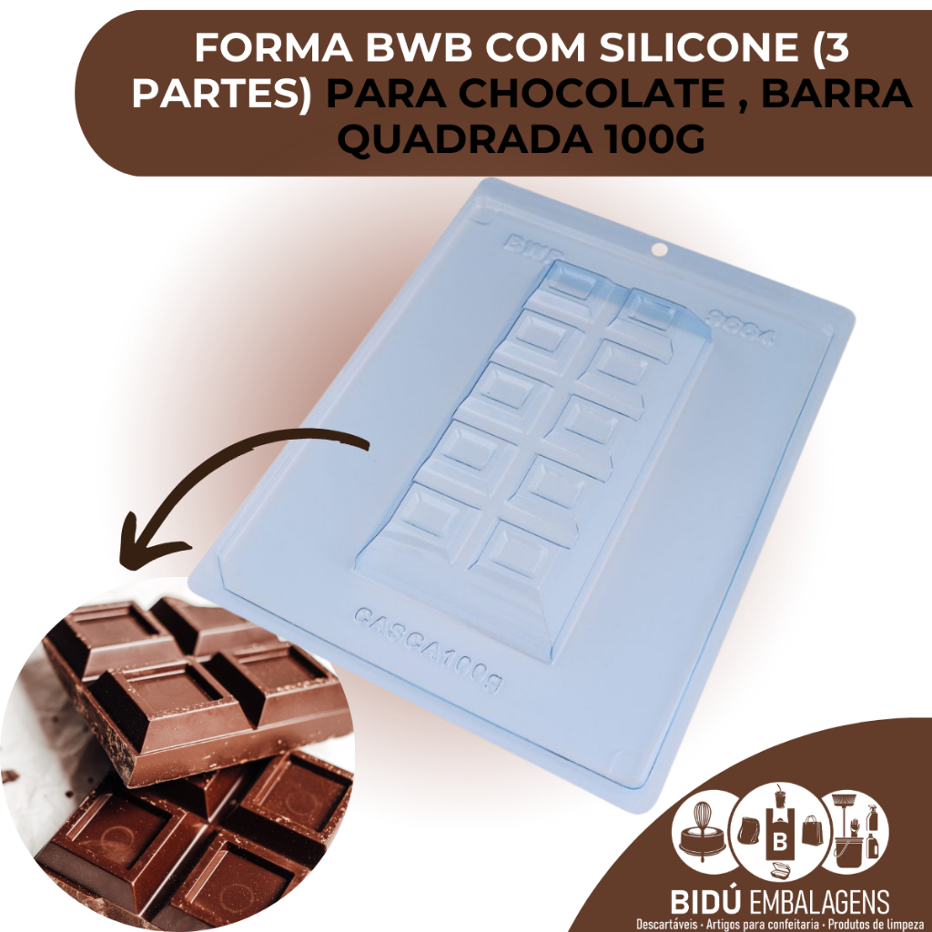Forma 03 Partes Para Chocolate Barra Especial Pascoa Bwb Cod: 9664 em Oferta na Shopee