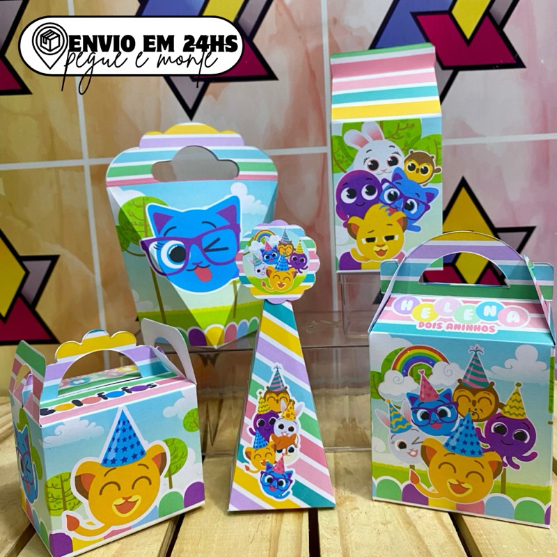 20 Personalizados - BOLOFOFOS (Pegue e monte)  /kit festa /lembrancinha /aniversario - caixinnhas - festa infantil