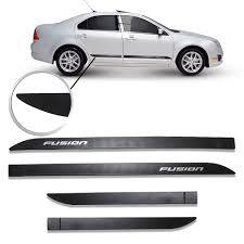FRISO LATERAL FORD FUSION 10/20 4 PORTAS OPCIONAL MODELO FACAO COM NOME GRAVADO AUTO COLANTE (JOGO 4 PECAS) PRETO GRID 2