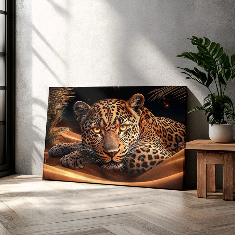 Quadro Decorativo Moderno Elegante Para Sala Quarto Cozinha Onça Pintada Quadros decorativos de luxo 1 peça mdf 3mm