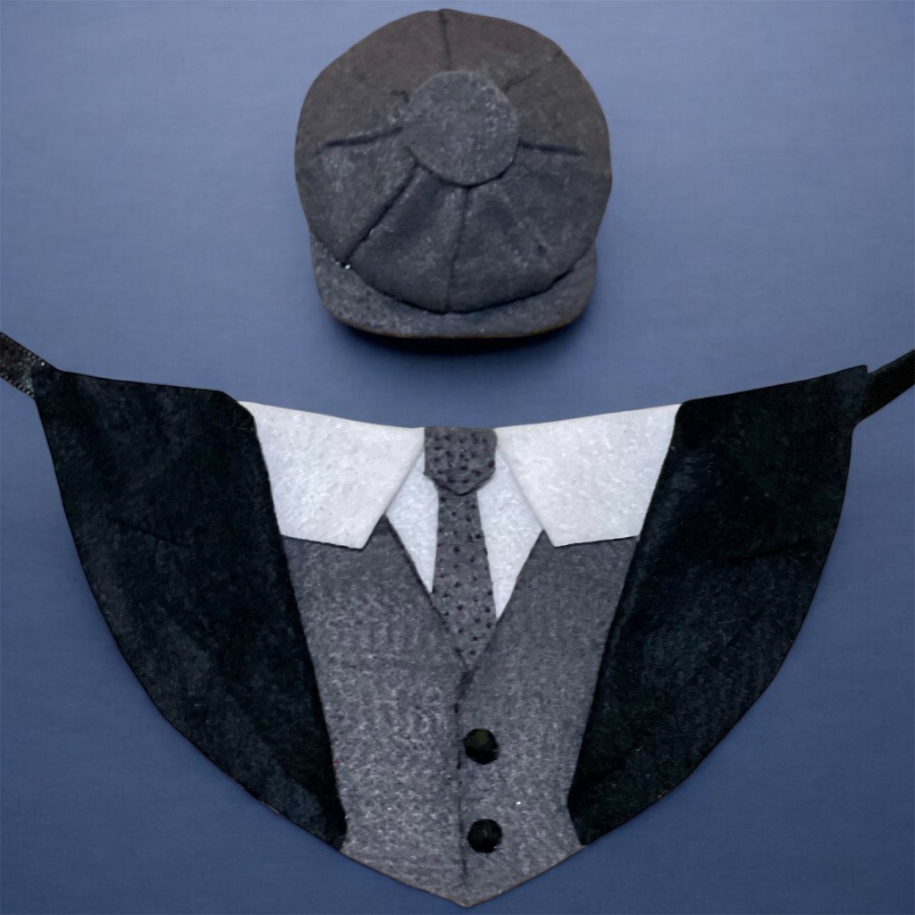 Bandana + boina tommy shelby para cachorro e gato pet fantasia em Oferta na Shopee