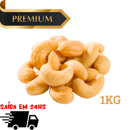 Castanha de caju torrada PREMIUM inteira W1 com ou sem sal rosa do himalaia em Oferta na Shopee