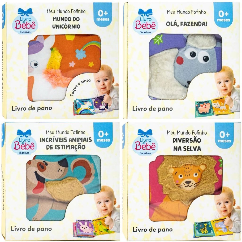 Coleção Box Meu Mundo Fofinho livro de pano