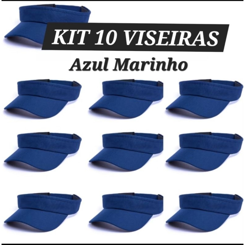 Viseiras Kit 10 unidades Viseira Dri Fit Várias cores em Oferta na Shopee