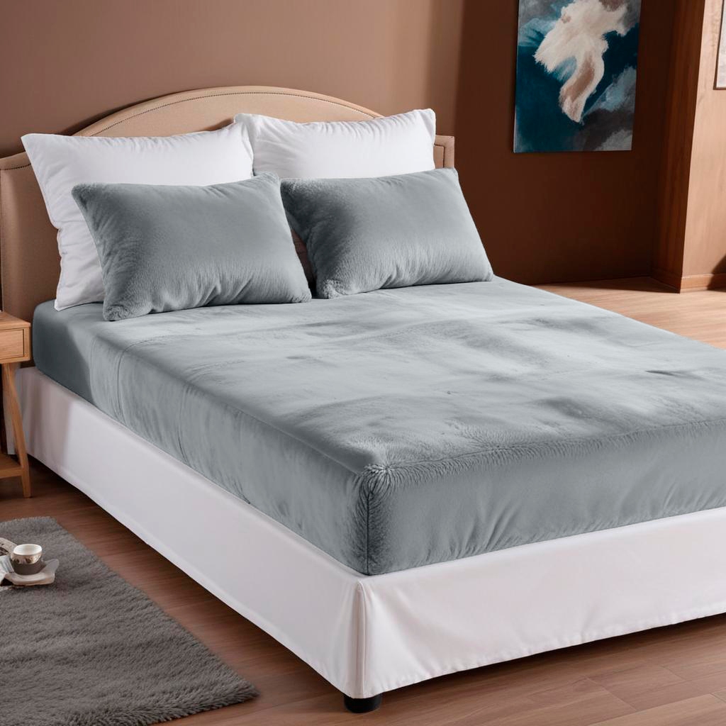 Jogo De Lençol 3 Peças Casal / Queen / King Plush Manta Flannel - Várias Cores