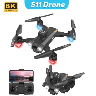 S11 Drone Fotografia Aérea Profissional 8KCâmera Dupla Quadcopte Evitar Obstáculos