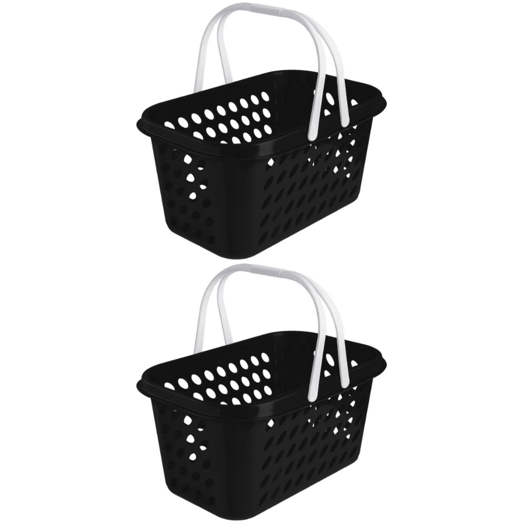 Kit 2 Cestas Plásticas Supermercado 3L Cestinha Compras com Alça - Usual Utilidades em Oferta na Shopee